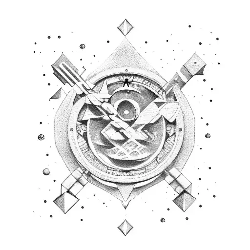 Sagittarius and Capricorn  tattoo design idea