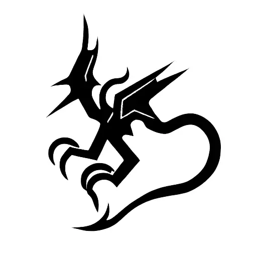 minecraft endr dragon holding the number fifty three in its paws tattoo design idea