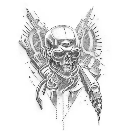 tattoo On arm write " Never Fade Away" in theme of Cyberpunk  tattoo design idea