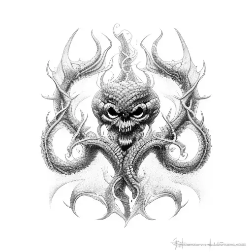 hydra de lerna tattoo design idea