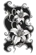 spiderlily tattoo design idea