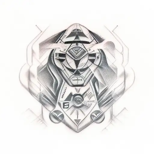 formula 1 car and halmet tattoo design idea