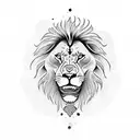 A lion wearing a diving mask and flippers tattoo design idea