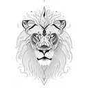 A lion wearing a diving mask and flippers tattoo design idea