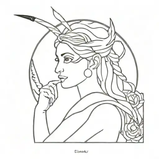 Godess Artemis inspired tattoo tattoo design idea