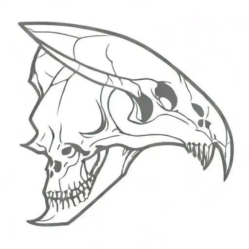 mythosaur skull tattoo design idea