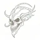 mythosaur skull tattoo design idea