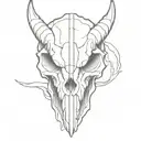 mythosaur skull tattoo design idea