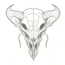 mythosaur skull tattoo design idea