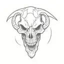 mythosaur skull tattoo design idea