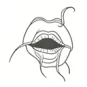 juicy lips  tattoo design idea