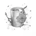 hand holding chalice tattoo design idea