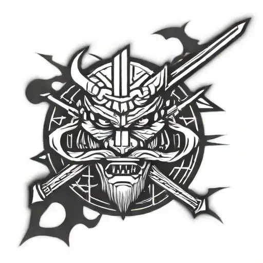 Cyberpunk 2077 Samurai Logo tattoo design idea