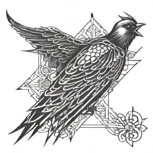 Matrix Swallow tattoo design idea