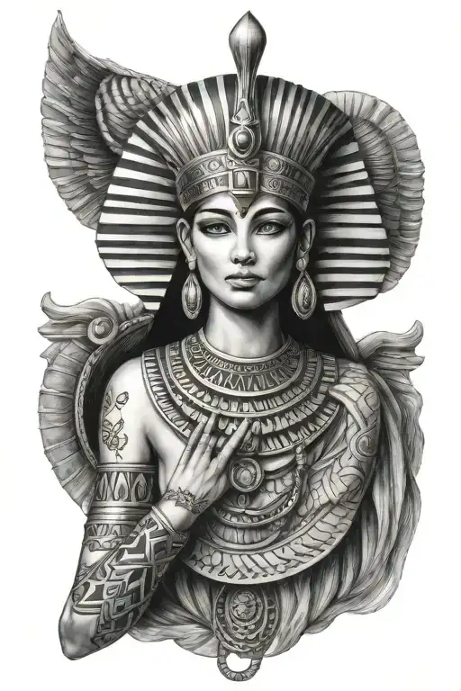 cleopatra pretty tattoo design idea