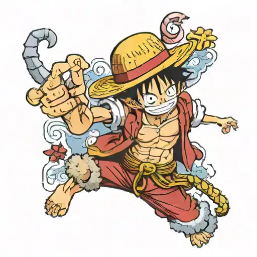 monkey d luffy tattoo design idea