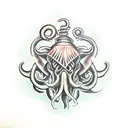 cuttlefish cthulhu tattoo design idea
