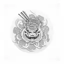 botanical tattoo design idea