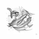 libra and pisces tattoo design idea