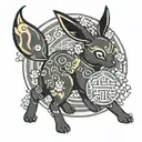 umbreon tattoo design idea