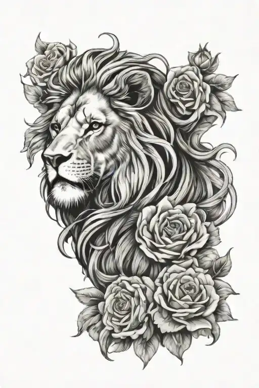 a Jesus tatto with a lion  tattoo design idea