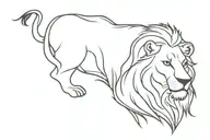 Jamaican lion tattoo design idea