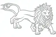 Jamaican lion tattoo design idea