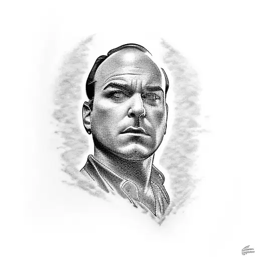 Imagine an intricate tattoo of Dexter's dark passenger morphing into the silhouette of Tony Soprano's profile.  tattoo design idea