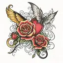 grief death soulmate tattoo design idea