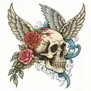 grief death soulmate tattoo design idea