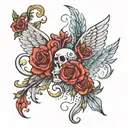grief death soulmate tattoo design idea