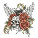grief death soulmate tattoo design idea