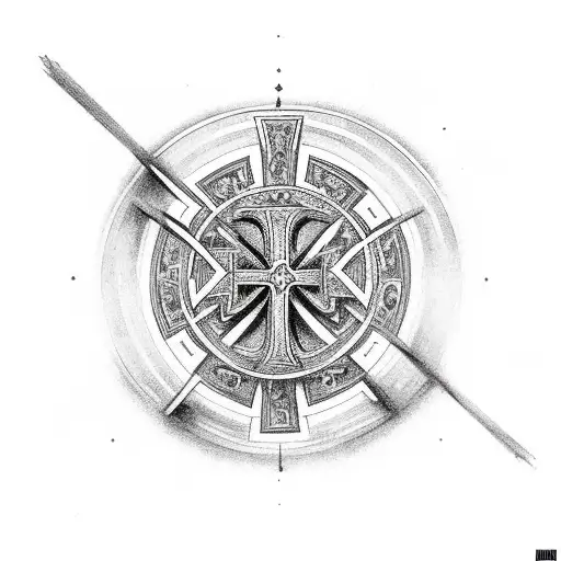 serbian ealge and orthodox cross tattoo design idea