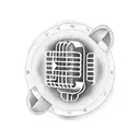 An old school microphone intertwined with guitar picks, showcasing the fusion of different musical elements tattoo design idea