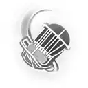 An old school microphone intertwined with guitar picks, showcasing the fusion of different musical elements tattoo design idea