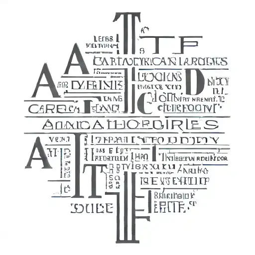 A.T.F word stencil    tattoo design idea