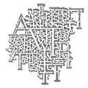 A.T.F word stencil    tattoo design idea