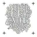 A.T.F word stencil    tattoo design idea