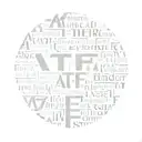 A.T.F word stencil    tattoo design idea