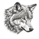 Gray wolf tattoo design idea