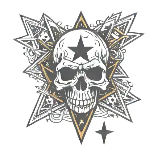 skull star dice tattoo tattoo design idea