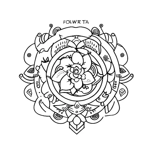Flower libra and Taurus  tattoo design idea
