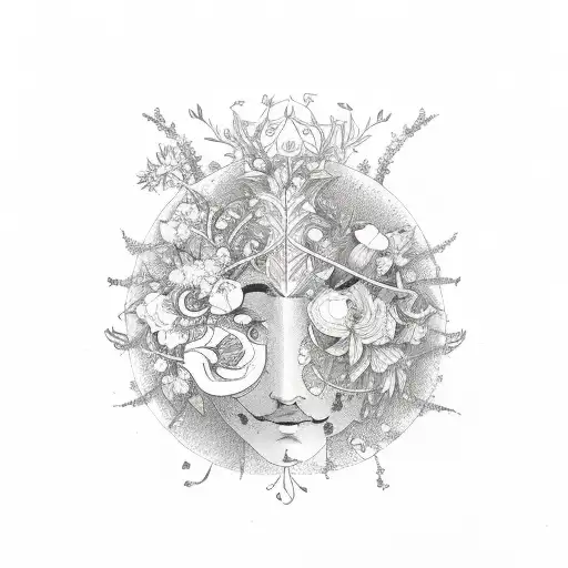 Flower libra and Taurus  tattoo design idea