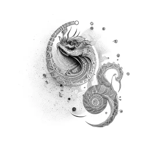 Full arma with spiral tattoo design idea