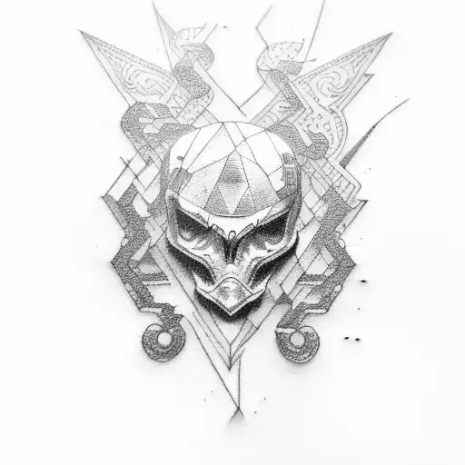 audio metal sound tattoo design idea