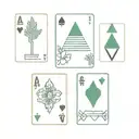 a jade plant, king of hearts playing card, and island, pyramid, and a heart with a girl on it  tattoo design idea