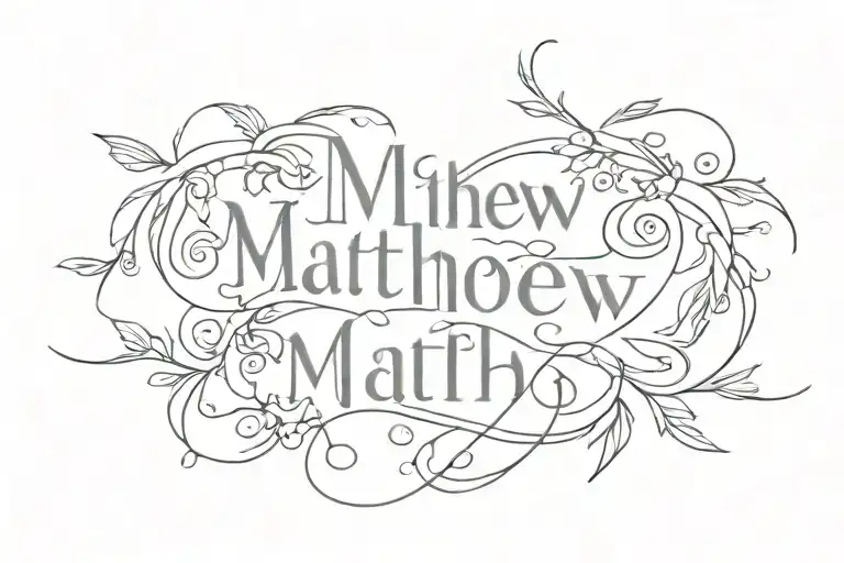 bible verse Matthew 6:34 tattoo design idea