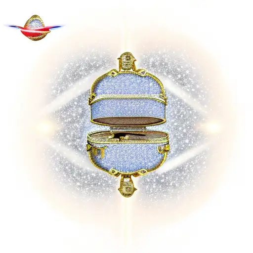 treasure chest with diamonds sparkles with space for names inside  tattoo design idea