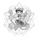 peter pan flying with the lost children tattoo design idea