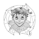 peter pan and the lost children tattoo design idea